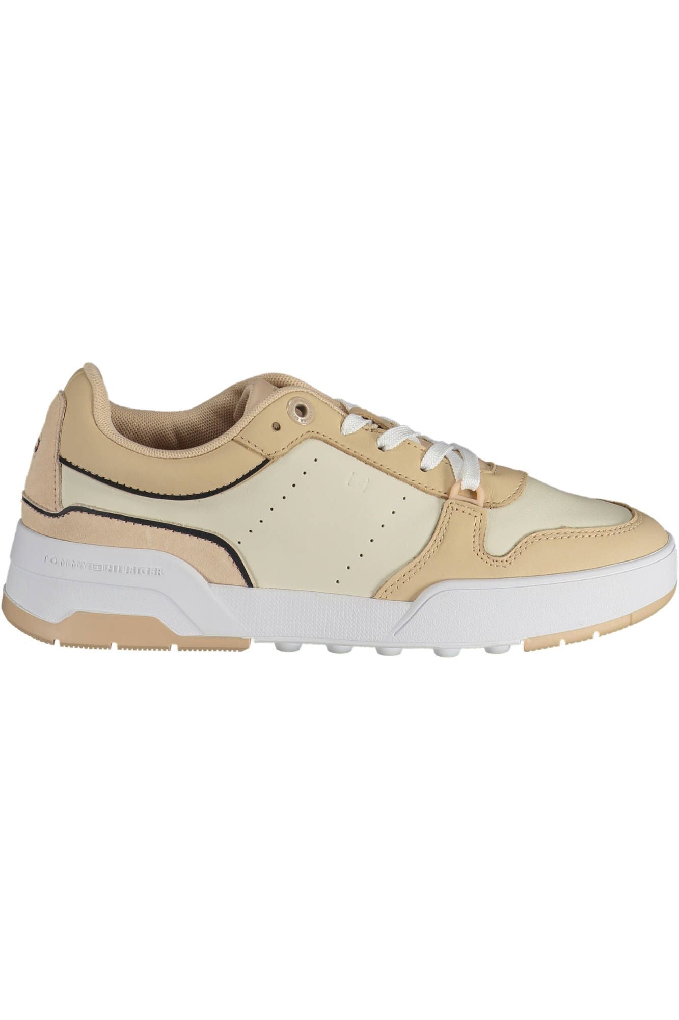 Tommy Hilfiger beige leather women's sneakers