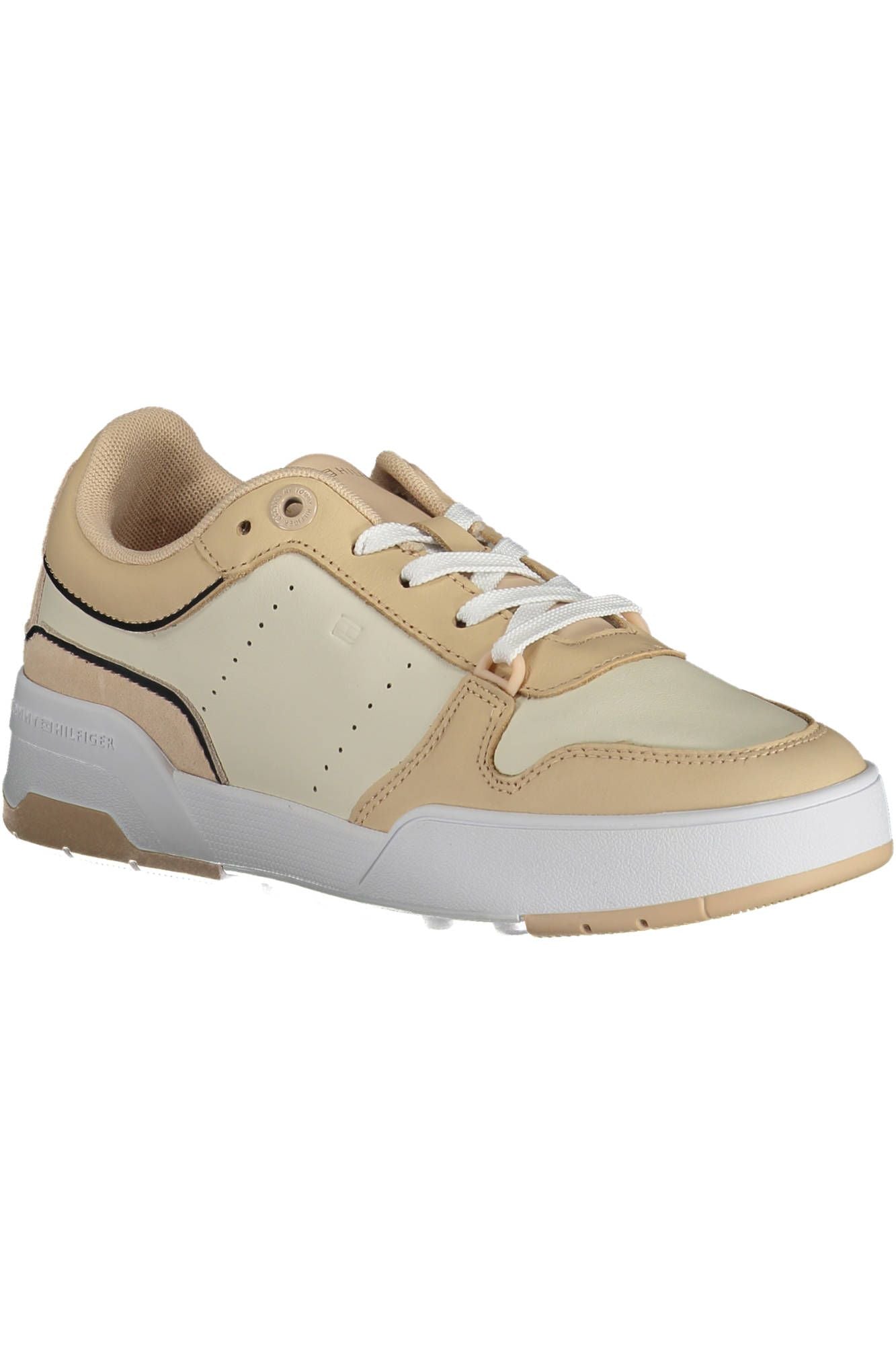 Tommy Hilfiger beige leather women's sneakers