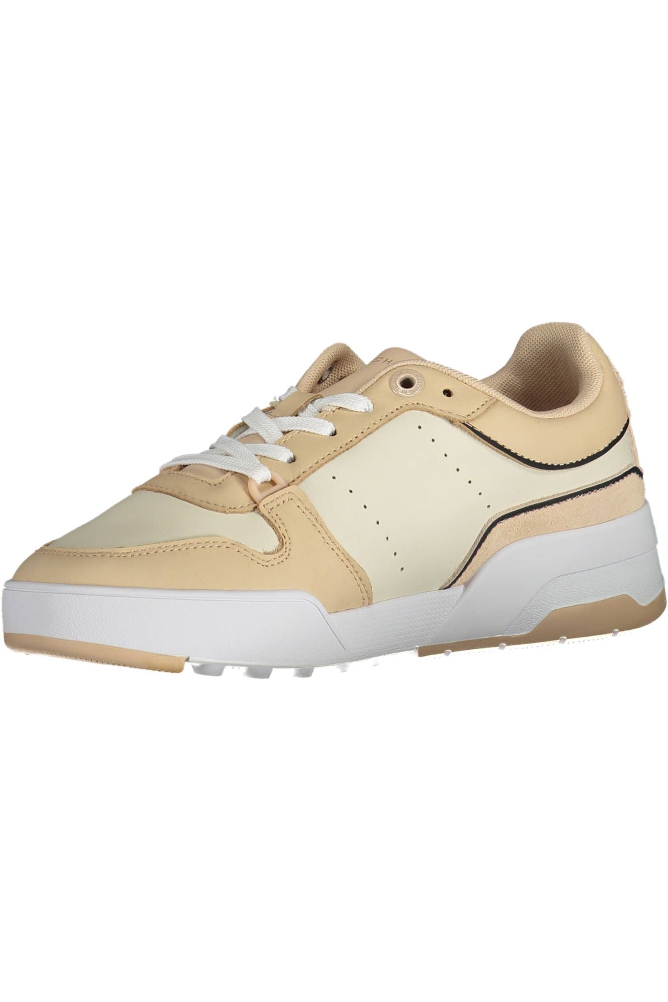 Tommy Hilfiger beige leather women's sneakers