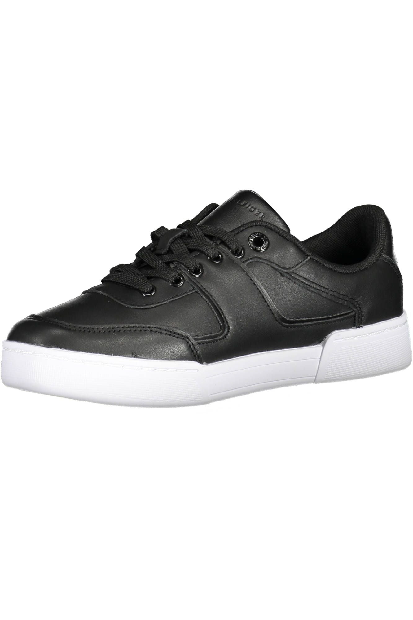 Tommy Hilfiger Black Leather Women's Sneakers