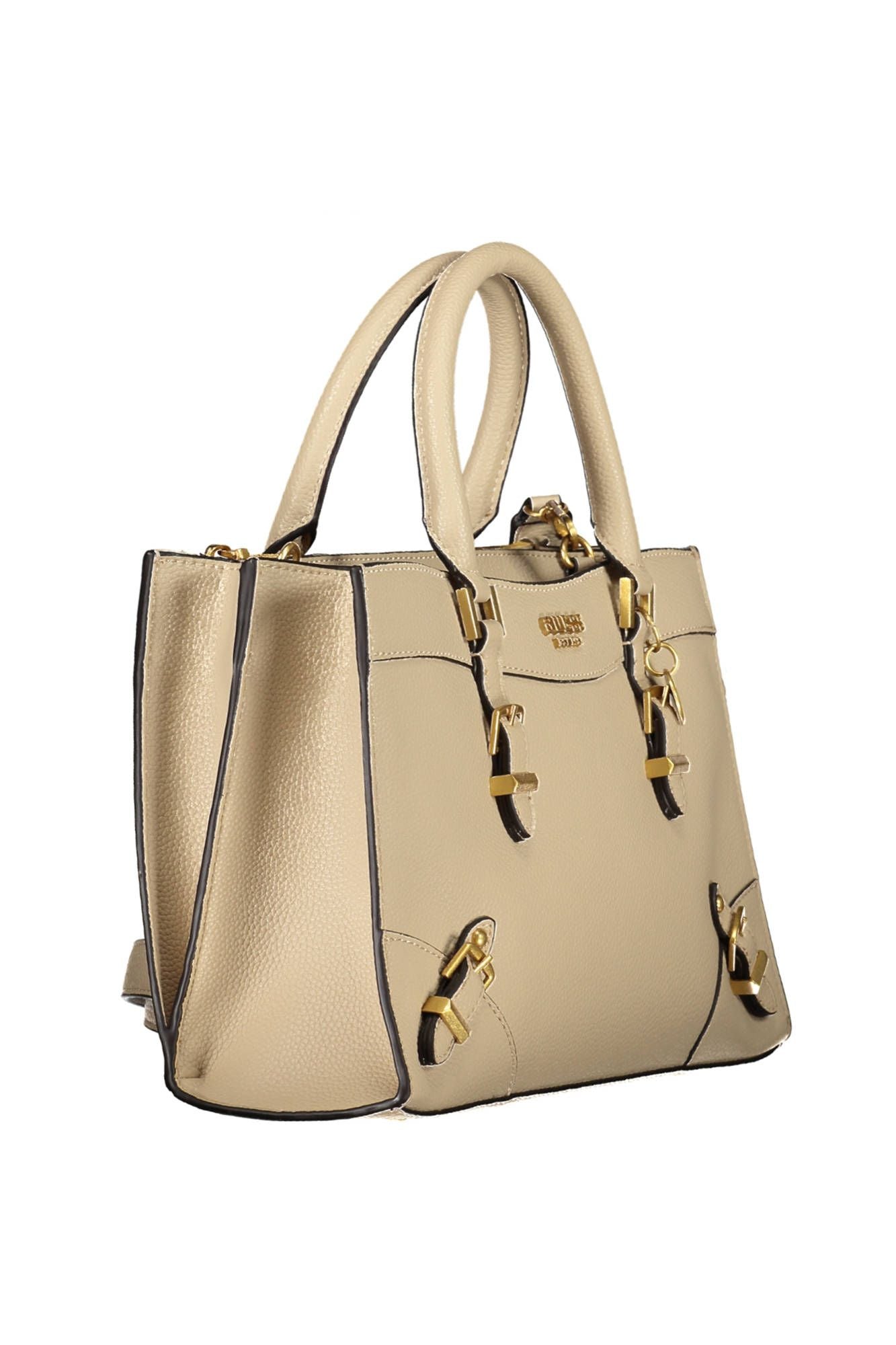 Guess Jeans Beige Polyethylen Frauen Handtasche