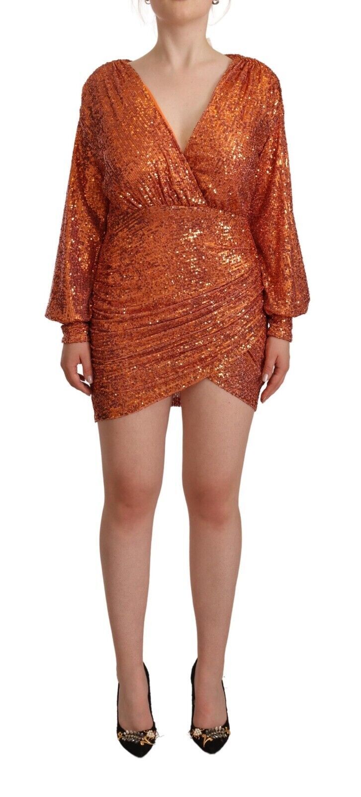 Aniye By sequined wrap mini dress