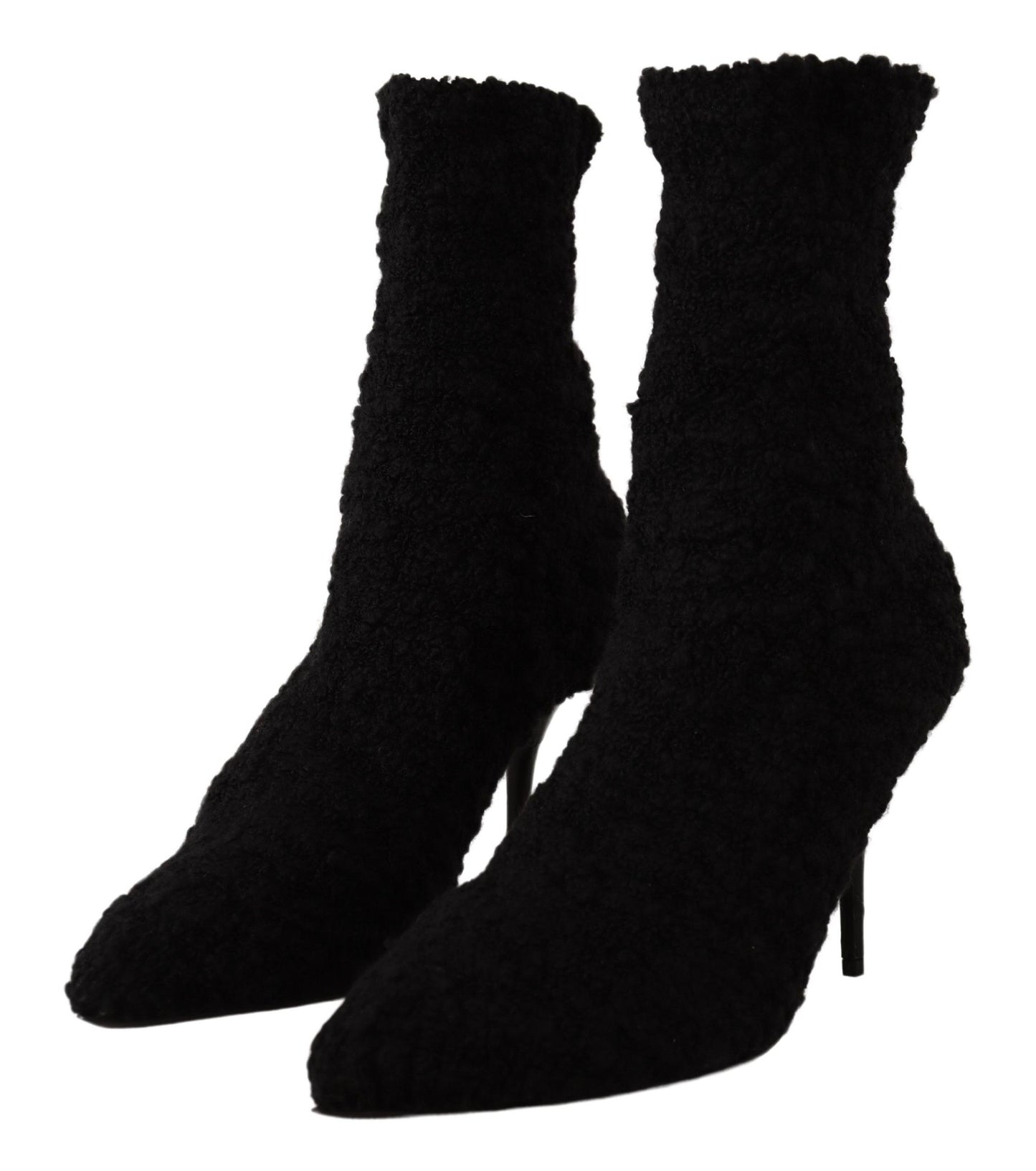 Dolce &amp; Gabbana Elegant black viscose boots with medium width