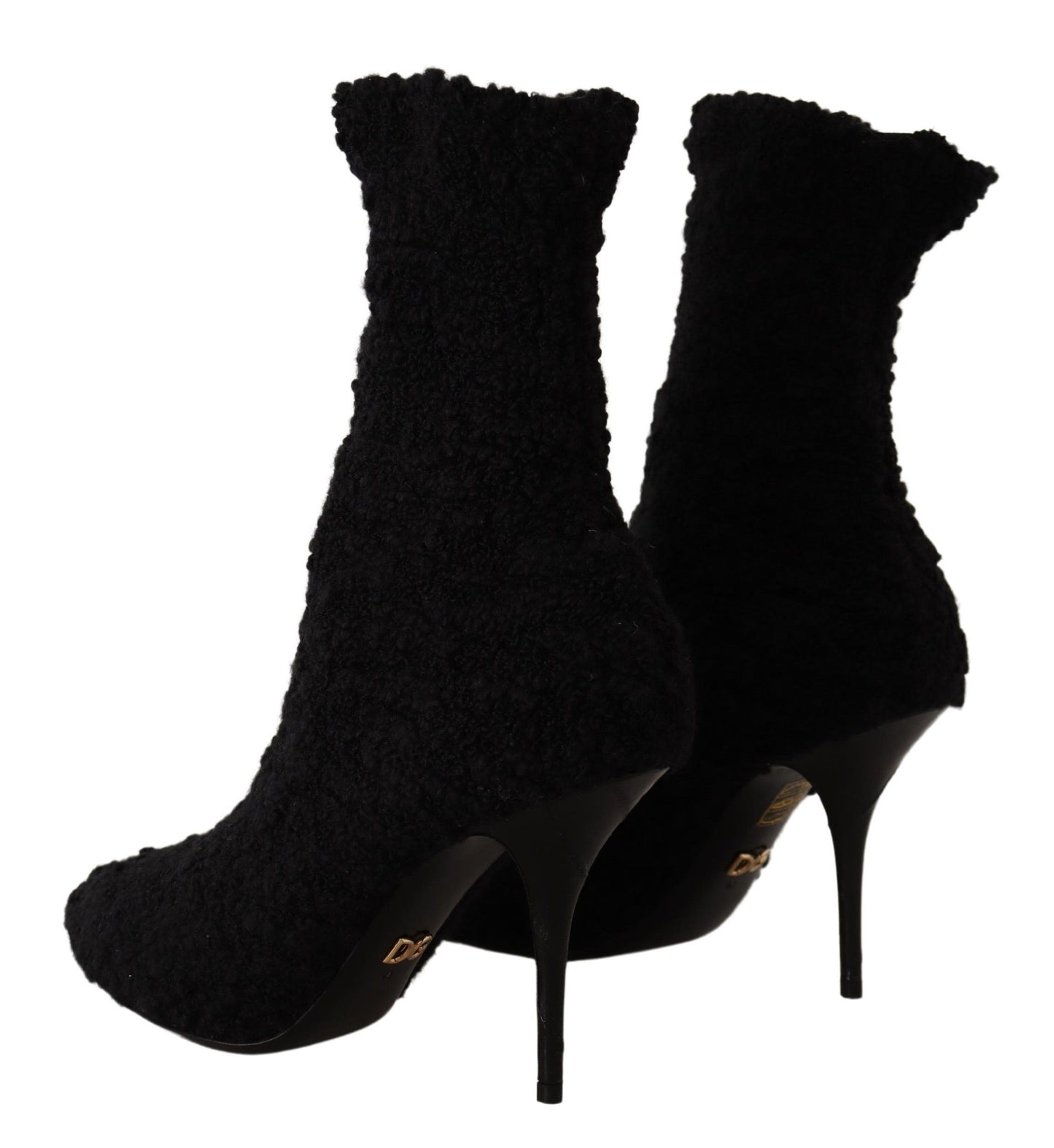 Dolce &amp; Gabbana Elegant black viscose boots with medium width