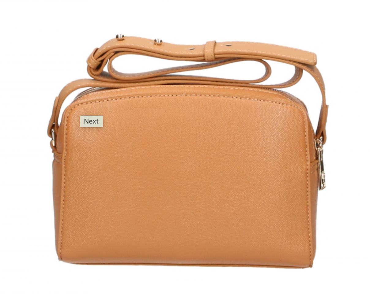 Plein Sport Chic camel-colored shoulder bag with double zipper