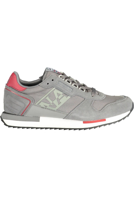 Napapijri Gray Leather Men's Sneakers