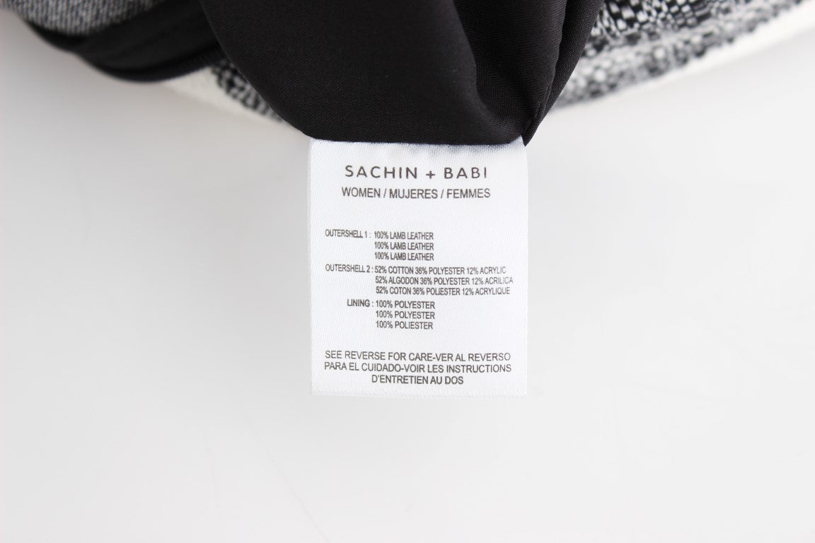 Sachin & Babi Eleganter Liza-Rock aus Leder in Schwarz und Grau