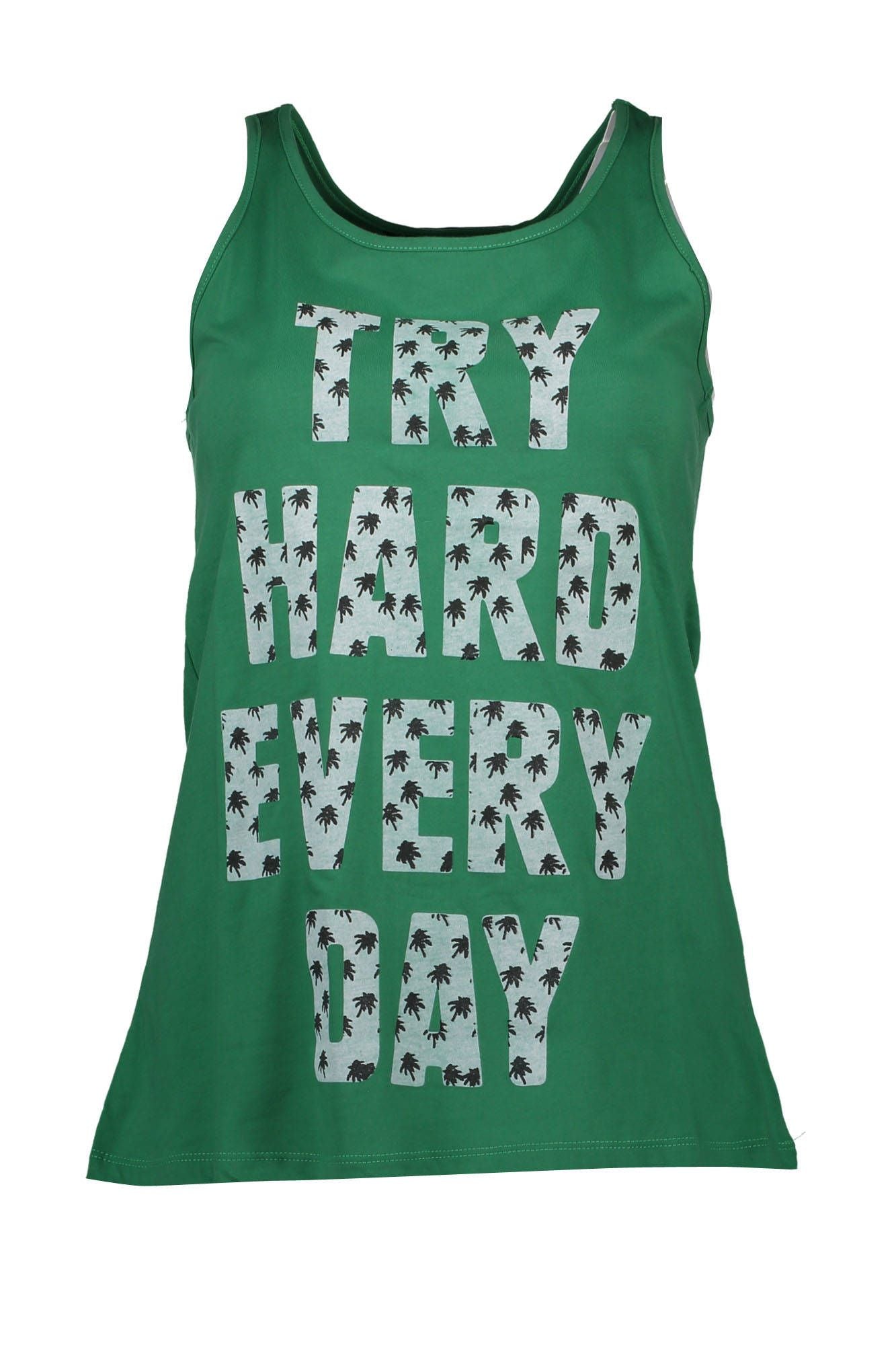 Silvian Heach Women's Green Cotton Tank Top