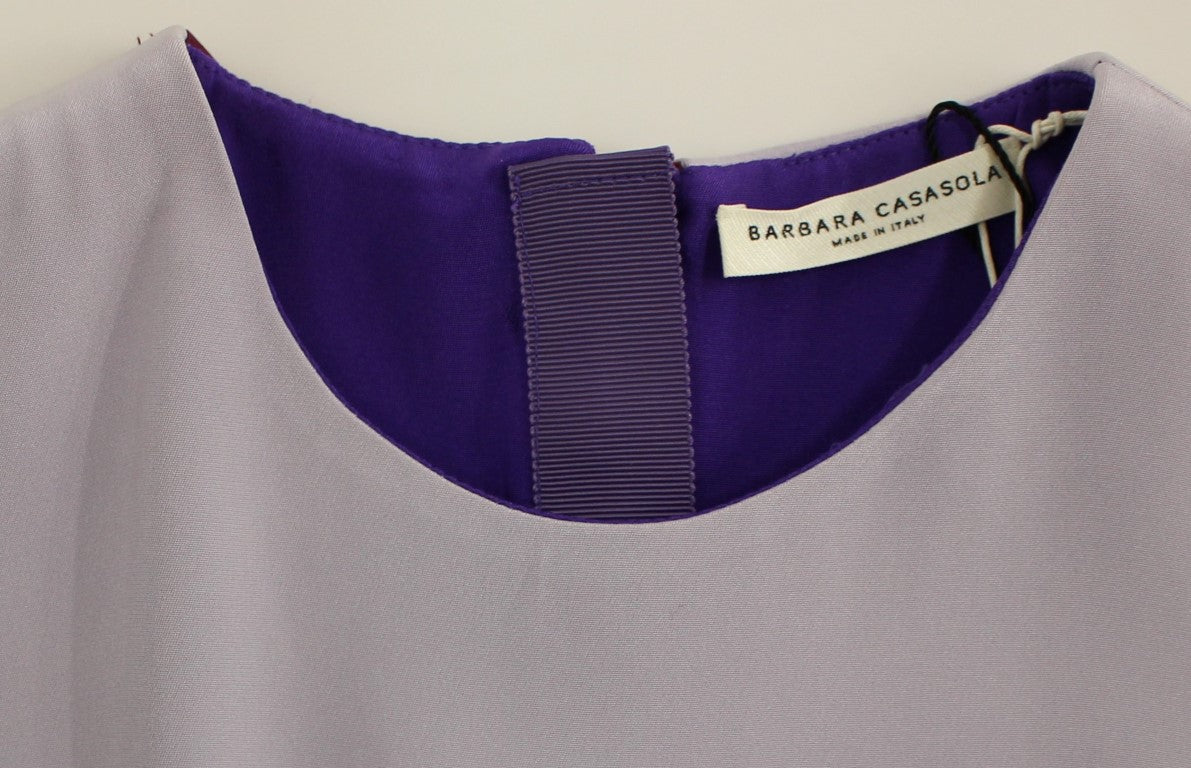 Barbara Casasola Elegant long silk dress in lavender