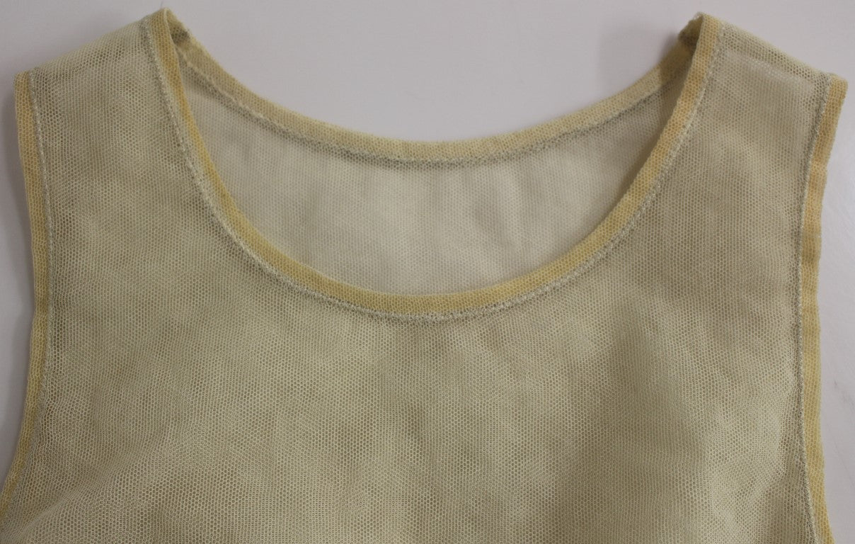 Dolce &amp; Gabbana Elegant beige tank top blouse