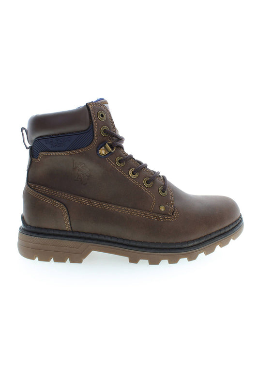 US POLO ASSN. Brown Polyester Men's Boot