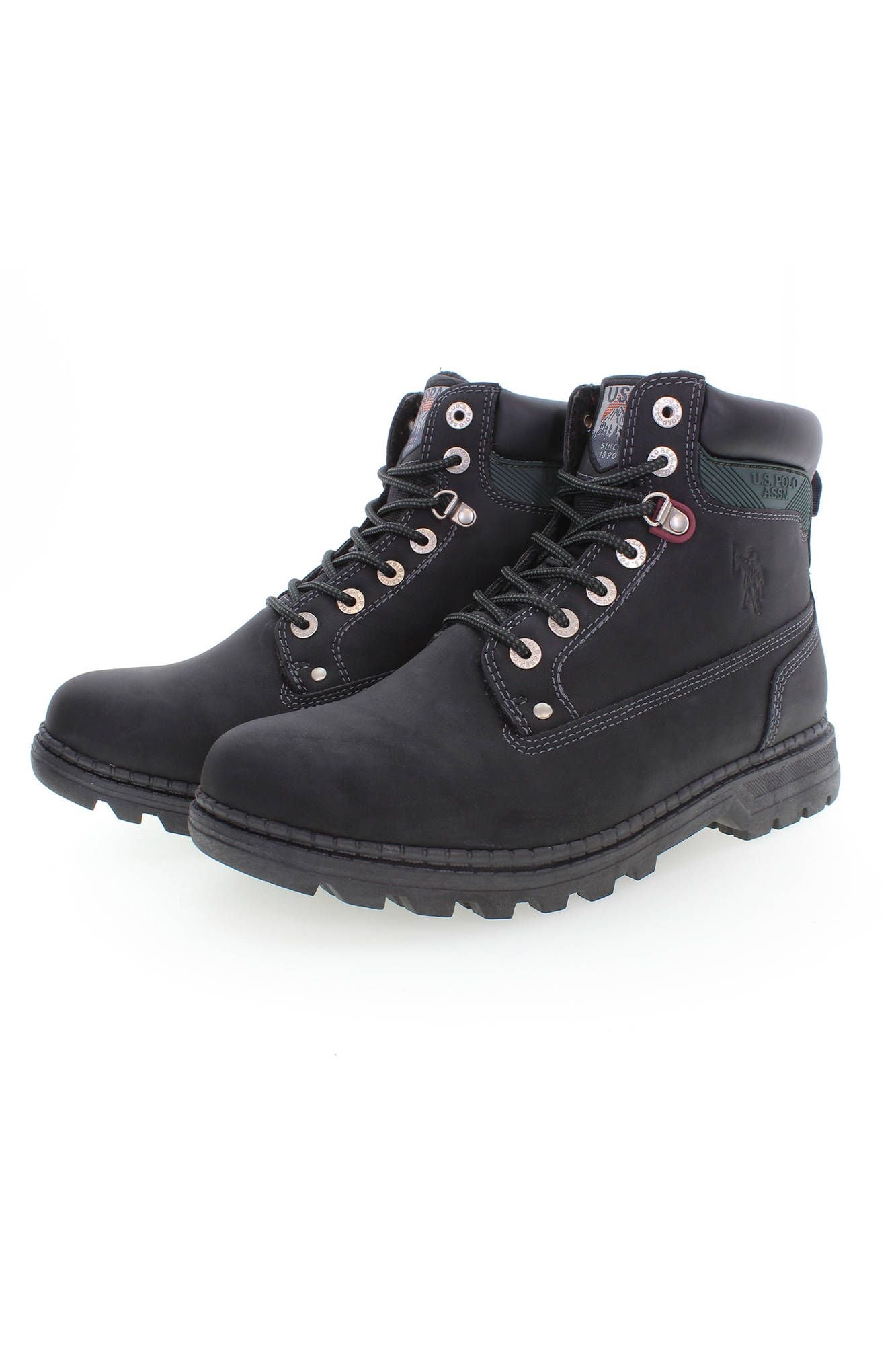 US POLO ASSN. Black Polyester Men's Boots