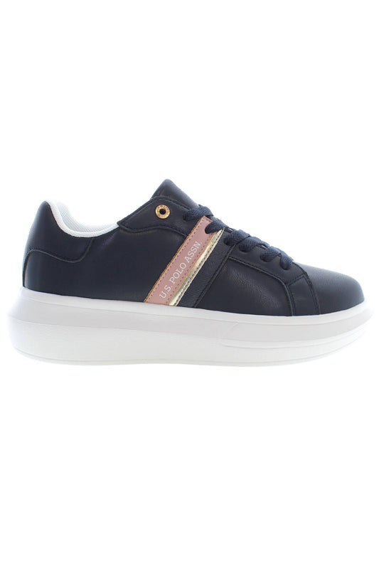 US POLO ASSN. Blue Polyester Women's Sneakers