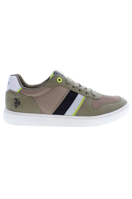 US POLO ASSN. Green Polyester Men's Sneaker