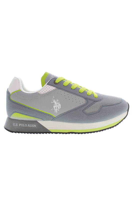 US POLO ASSN. Gray Polyester Men's Sneakers