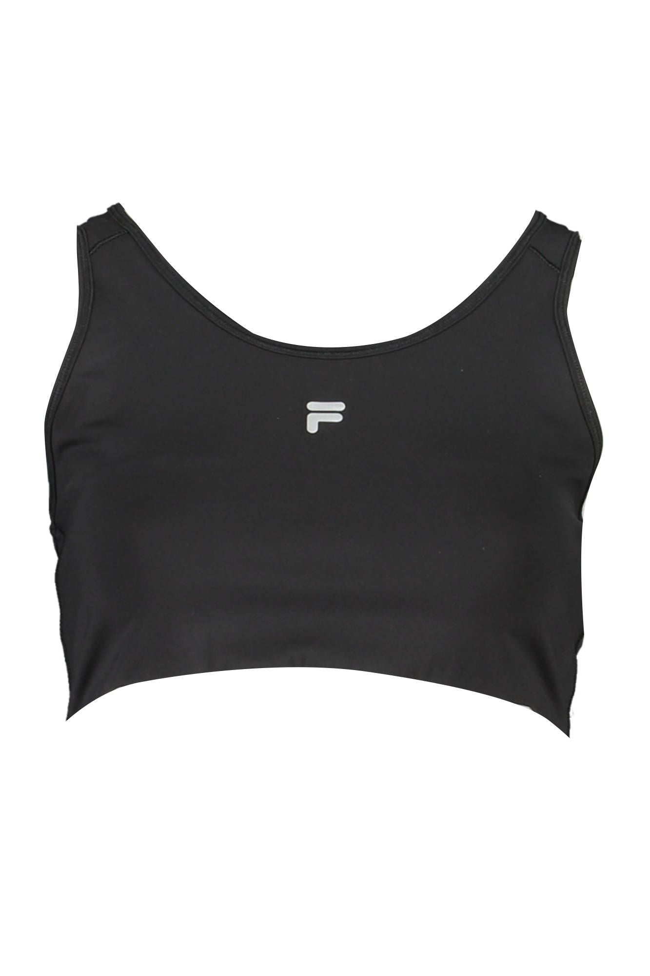 Fila Black Polyester Women's Sports Bra