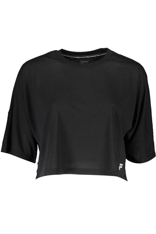 Fila Black Polyester T-Shirt for Women