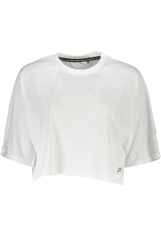 Fila White Polyester T-Shirt for Women