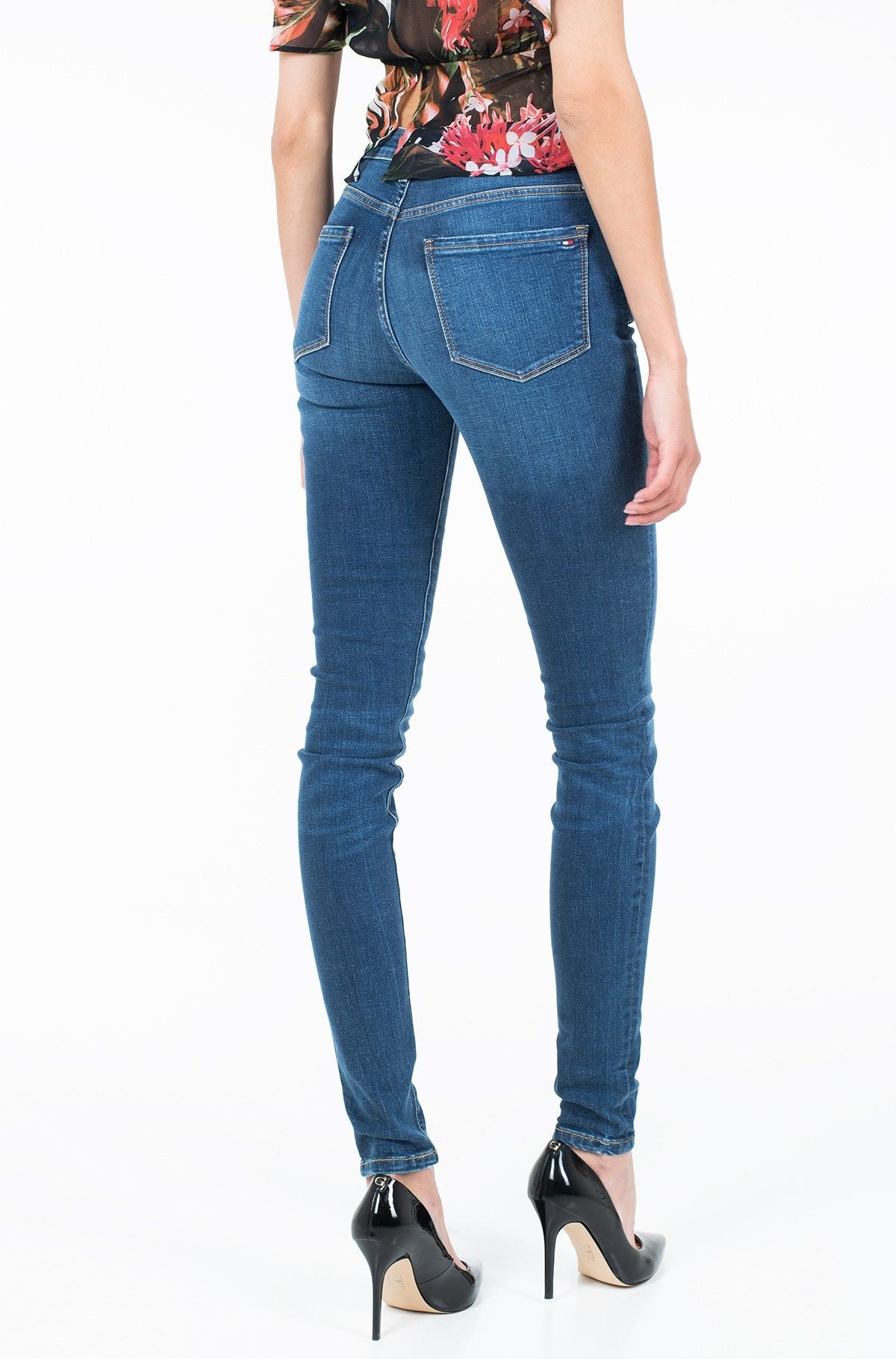 Tommy Hilfiger Jeggings aus blauer Baumwolle für Frauen