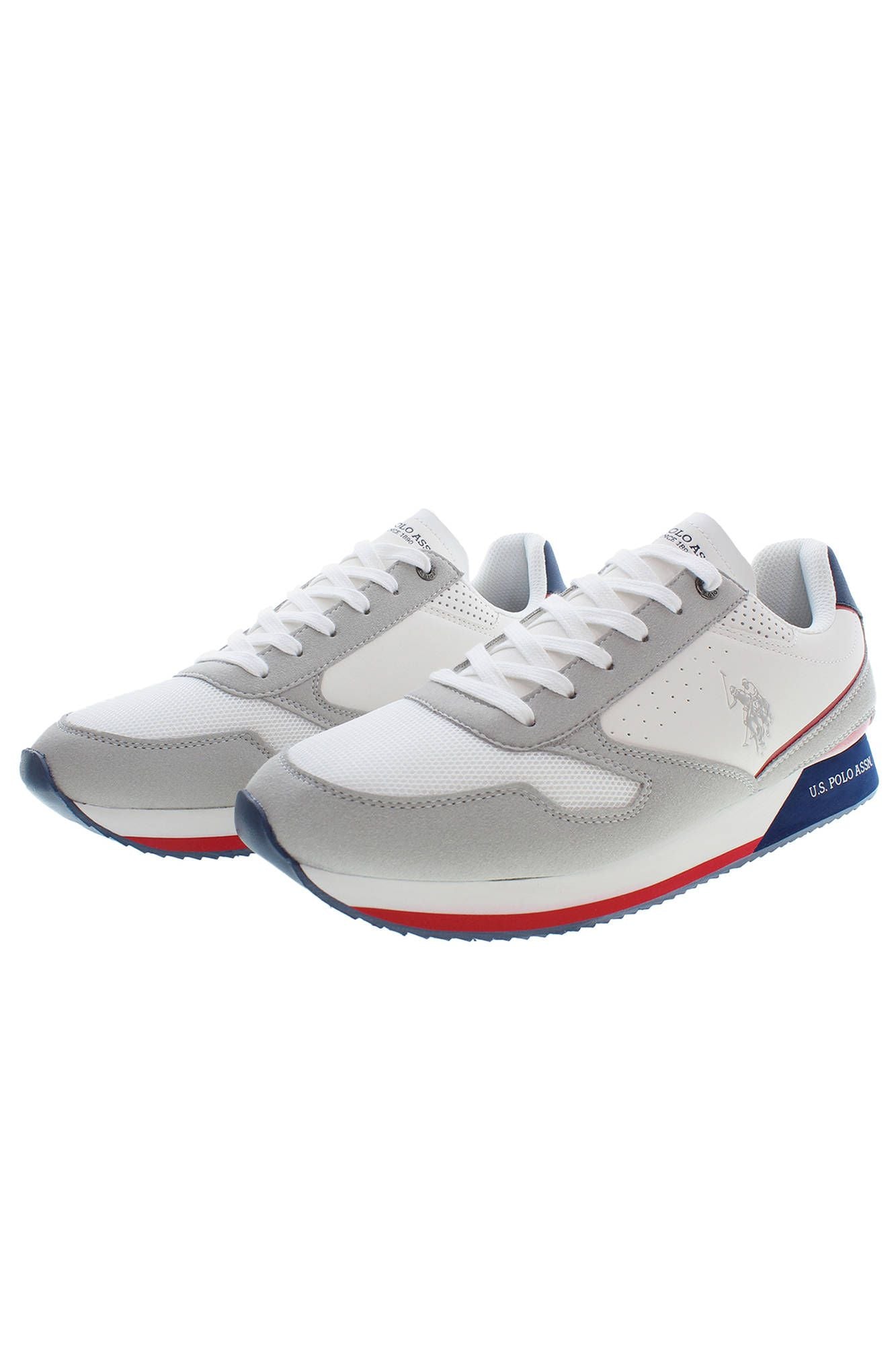 US POLO ASSN. White Polyester Men's Sneakers