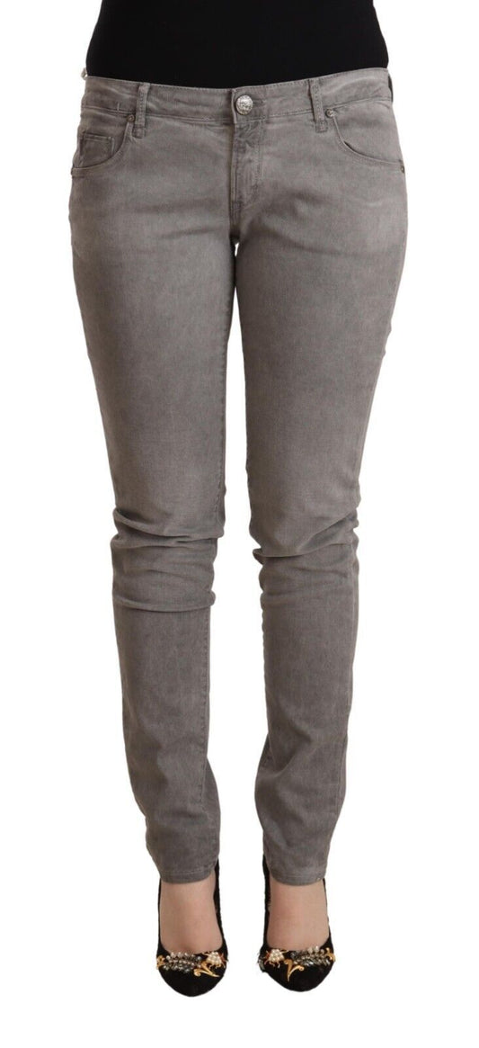 Eight Slim Grey Low Waist Skinny Jeans