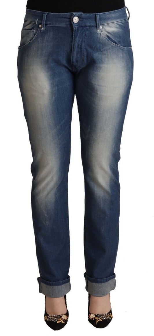 Acht Schicke Skinny Denim Jeans mit mittlerer Taille