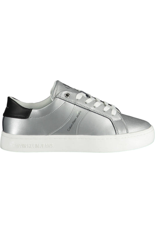 Calvin Klein Silver Cotton Women's Sneakers