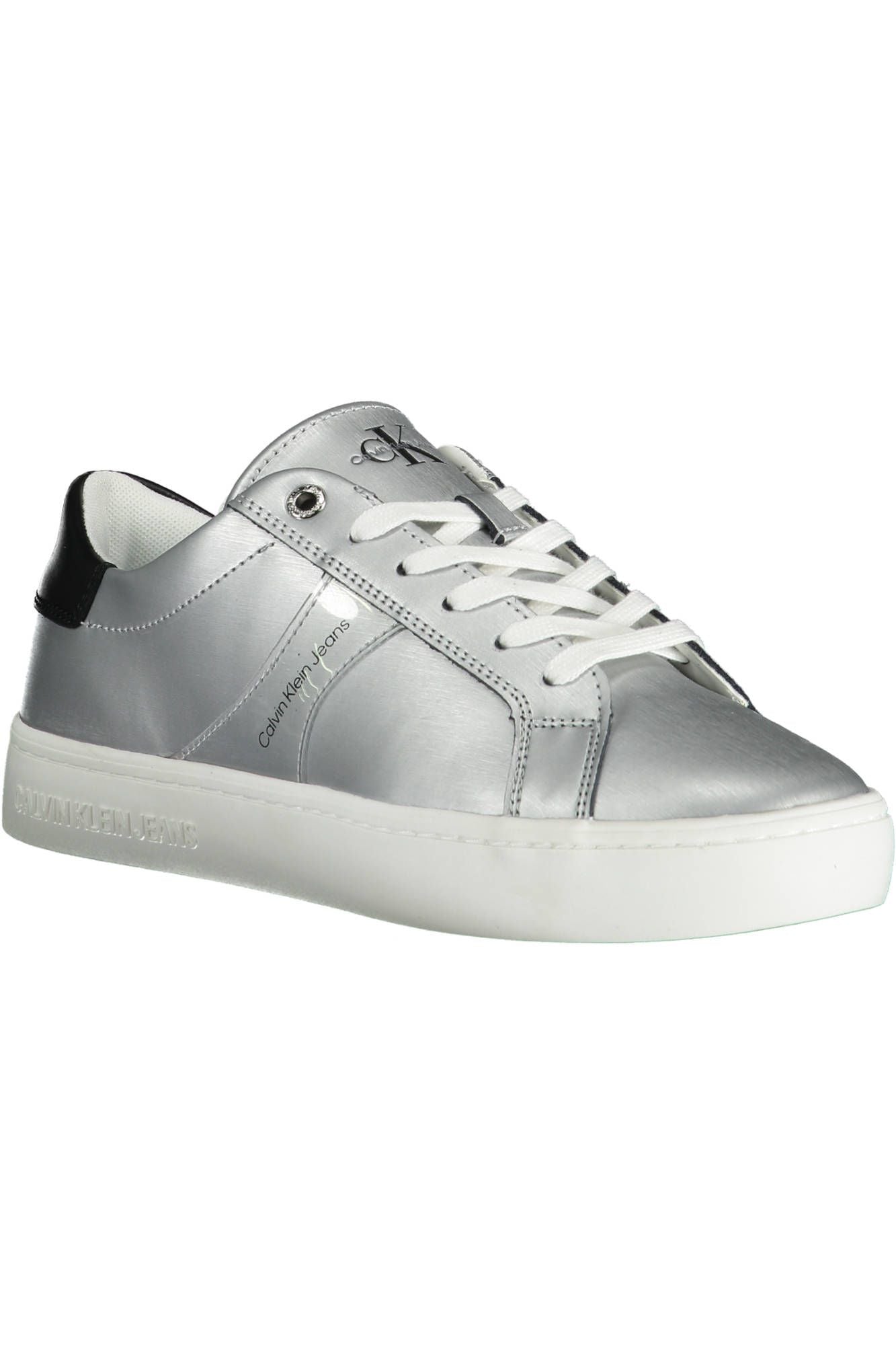 Calvin Klein Silver Cotton Women's Sneakers