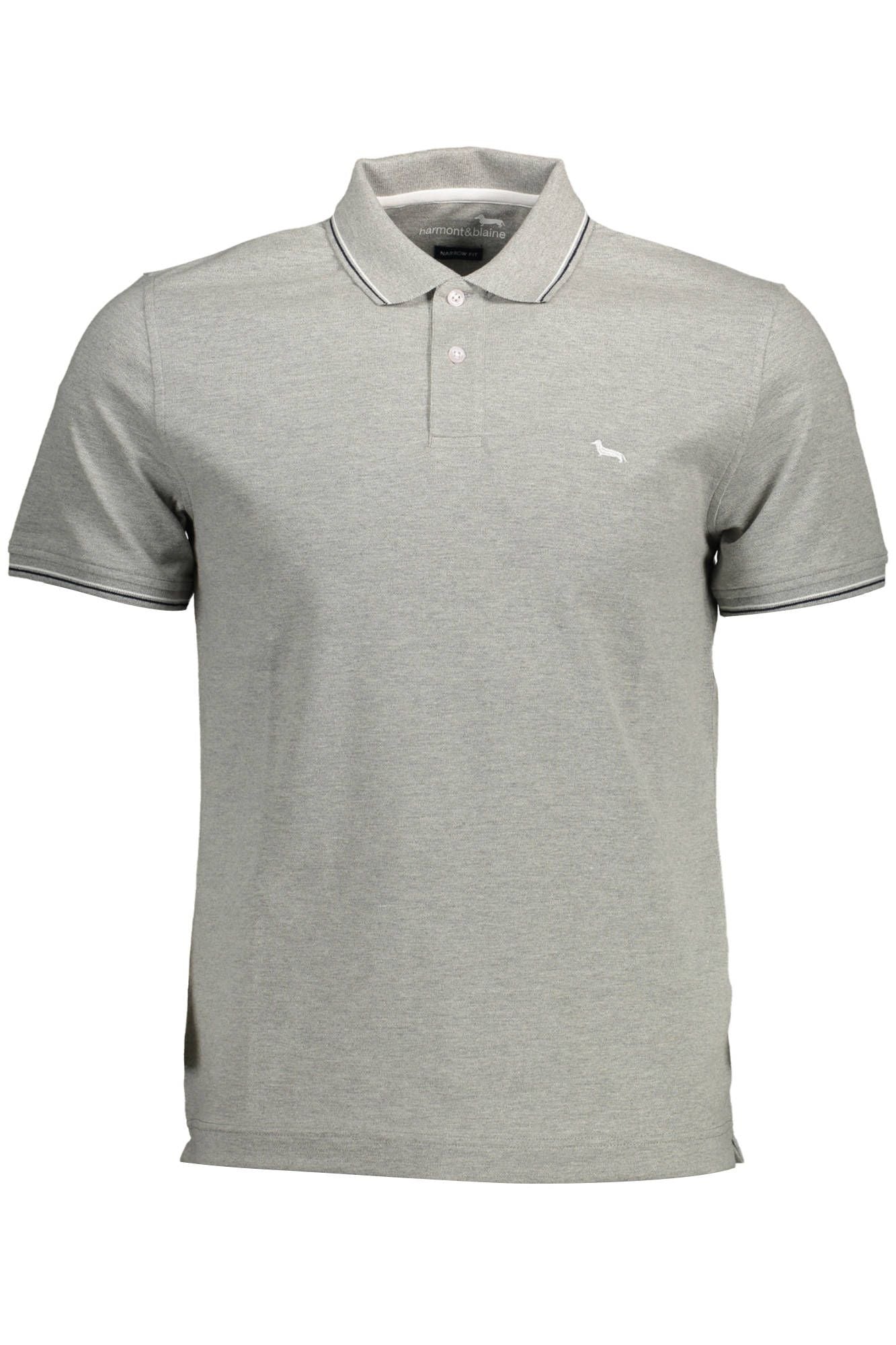 Harmont &amp; Blaine Men's Grey Cotton Polo Shirt