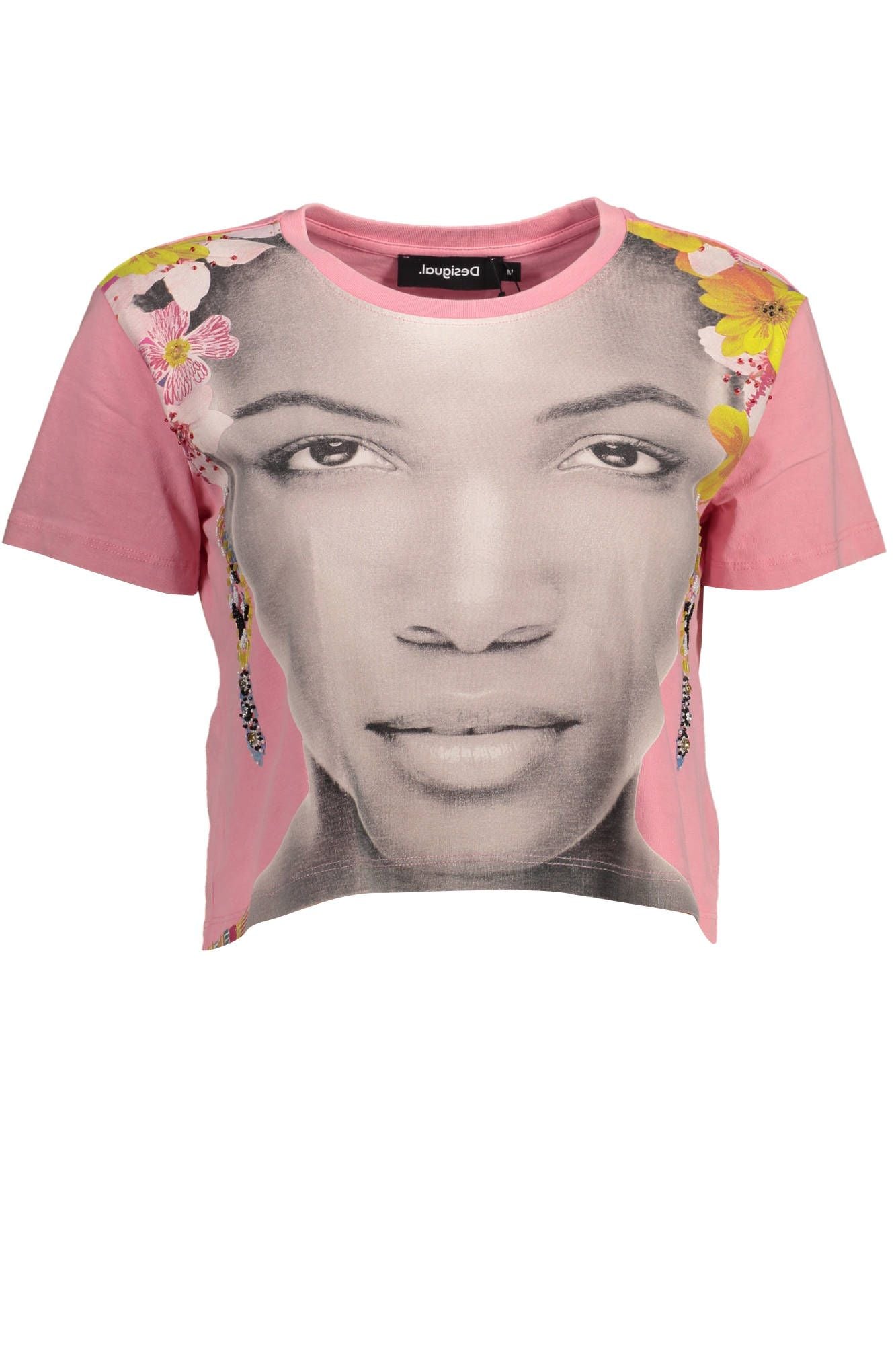 Desigual Pink Cotton Women's Top