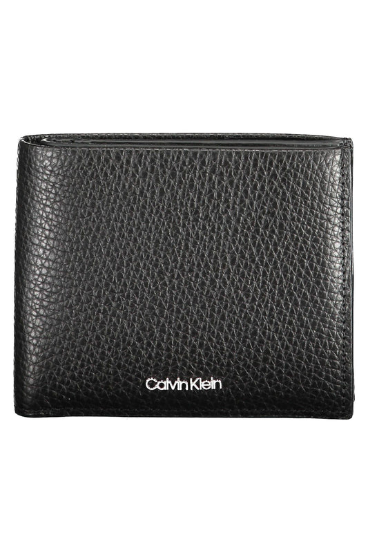 Calvin Klein Schwarzes Leder Herren Portemonnaie