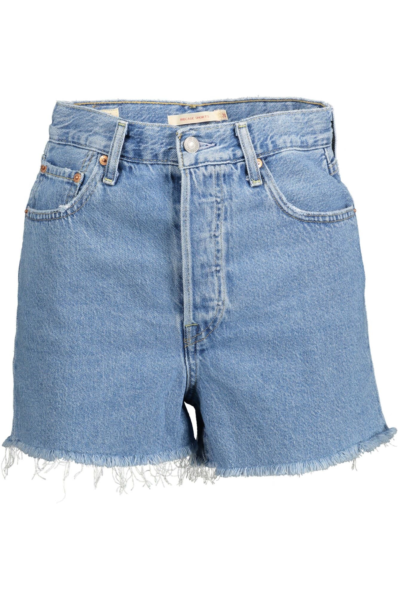 Levi's Chic Denim Shorts with Fringe Hem in Light Blue