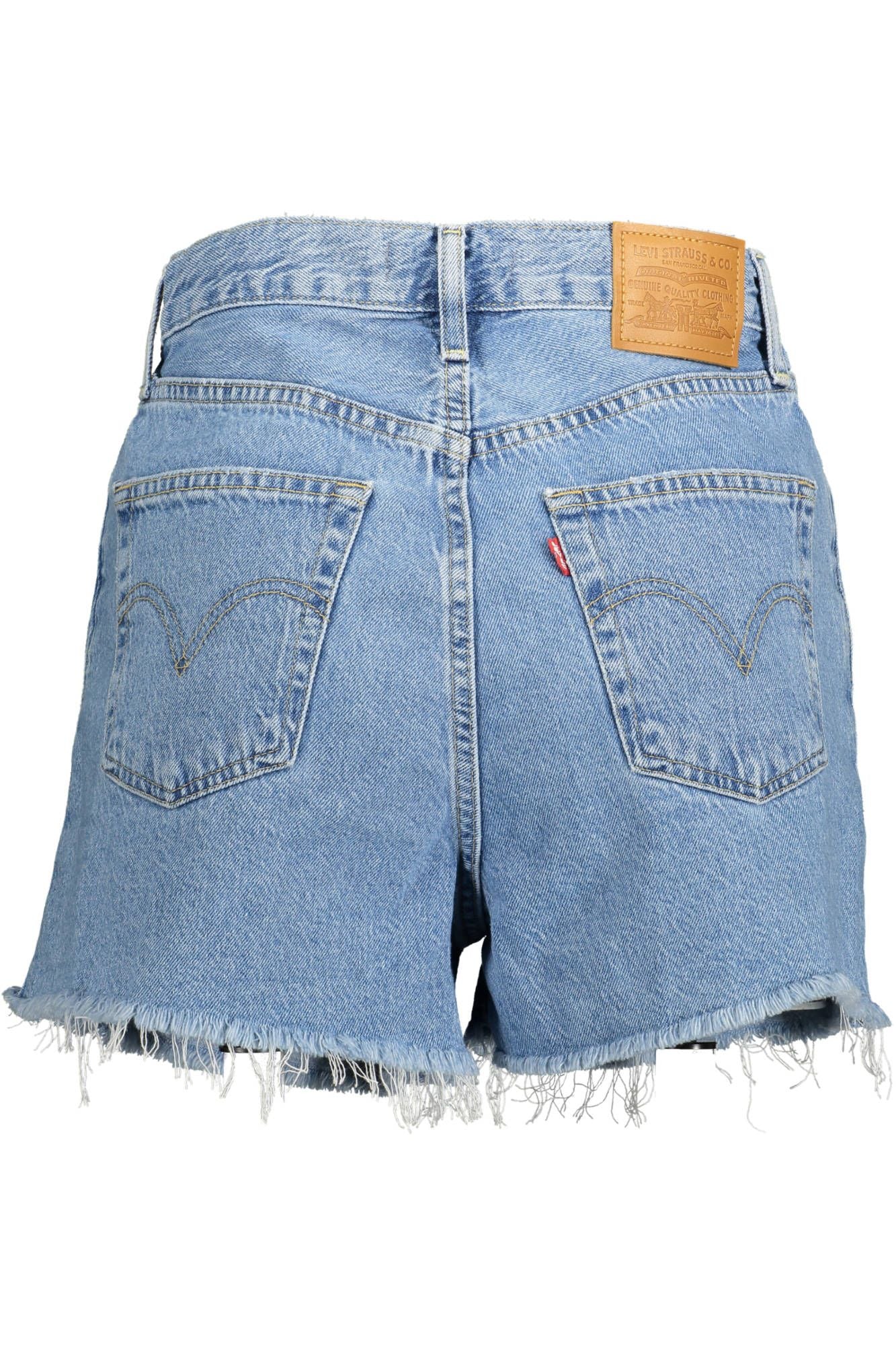 Levi's Chic Denim Shorts with Fringe Hem in Light Blue