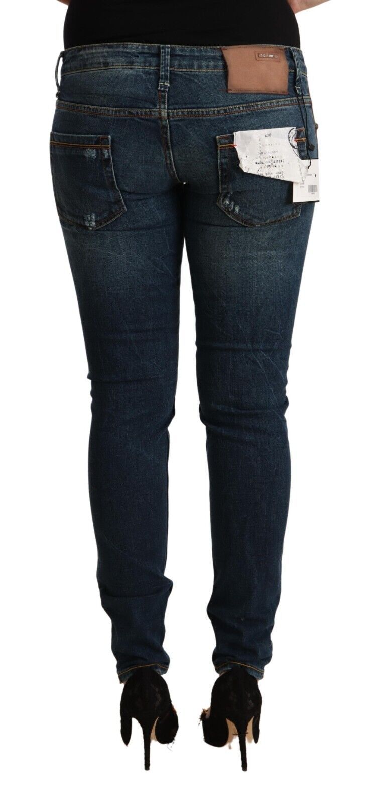 Acht Schicke Skinny Denim Jeans mit niedriger Taille