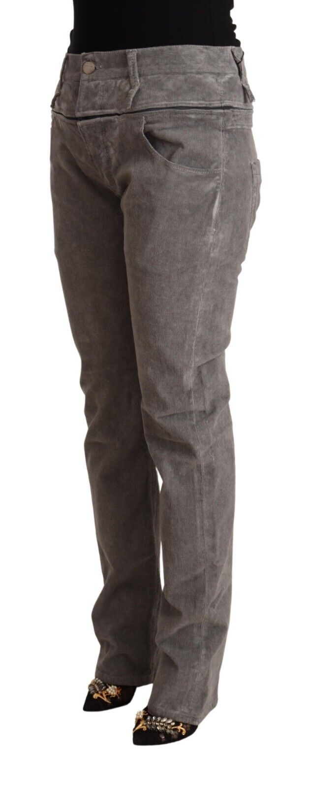 Eight chic grey straight fit jeans with high waist