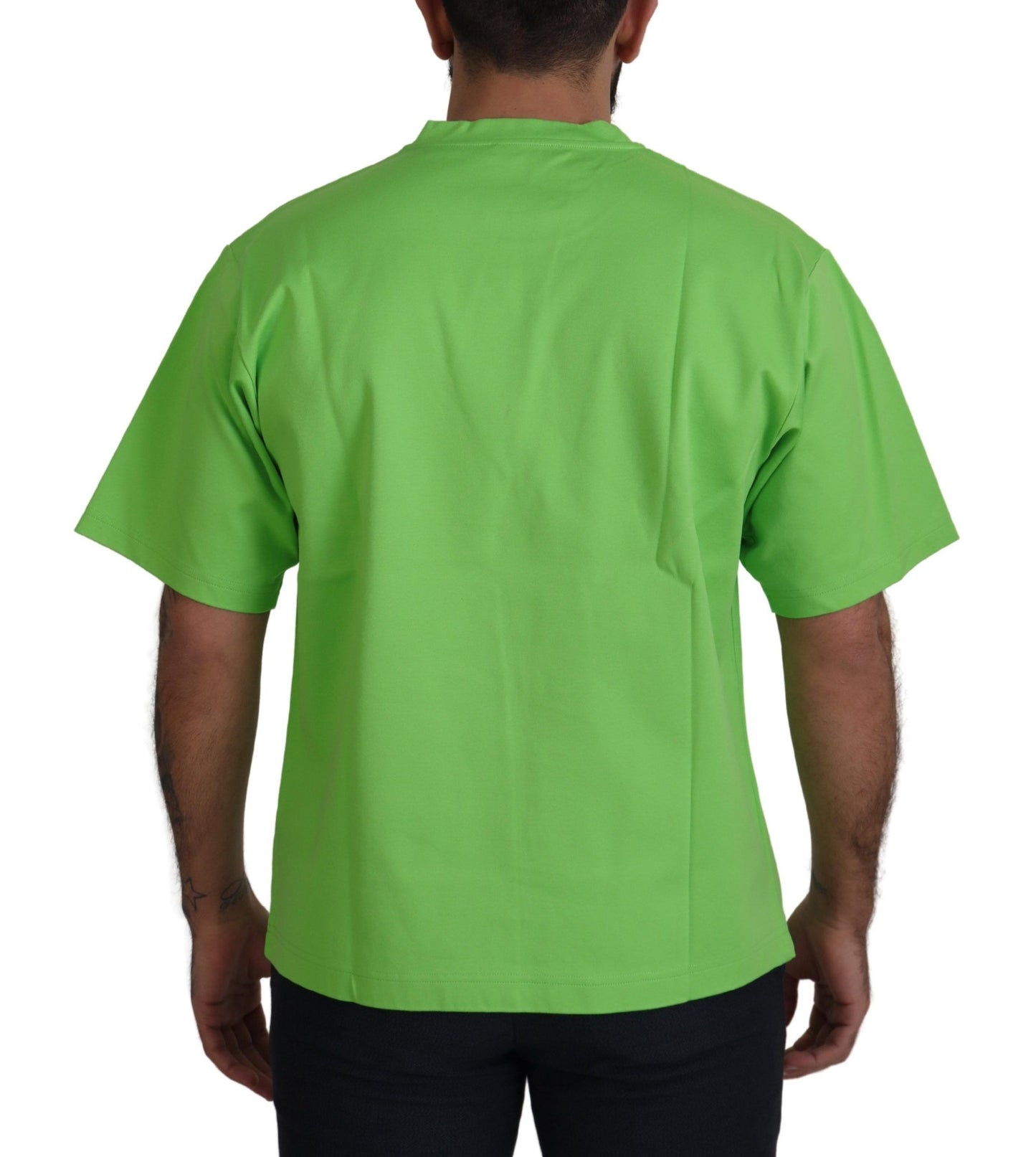 Dolce &amp; Gabbana Chic green short sleeve round neck t-shirt