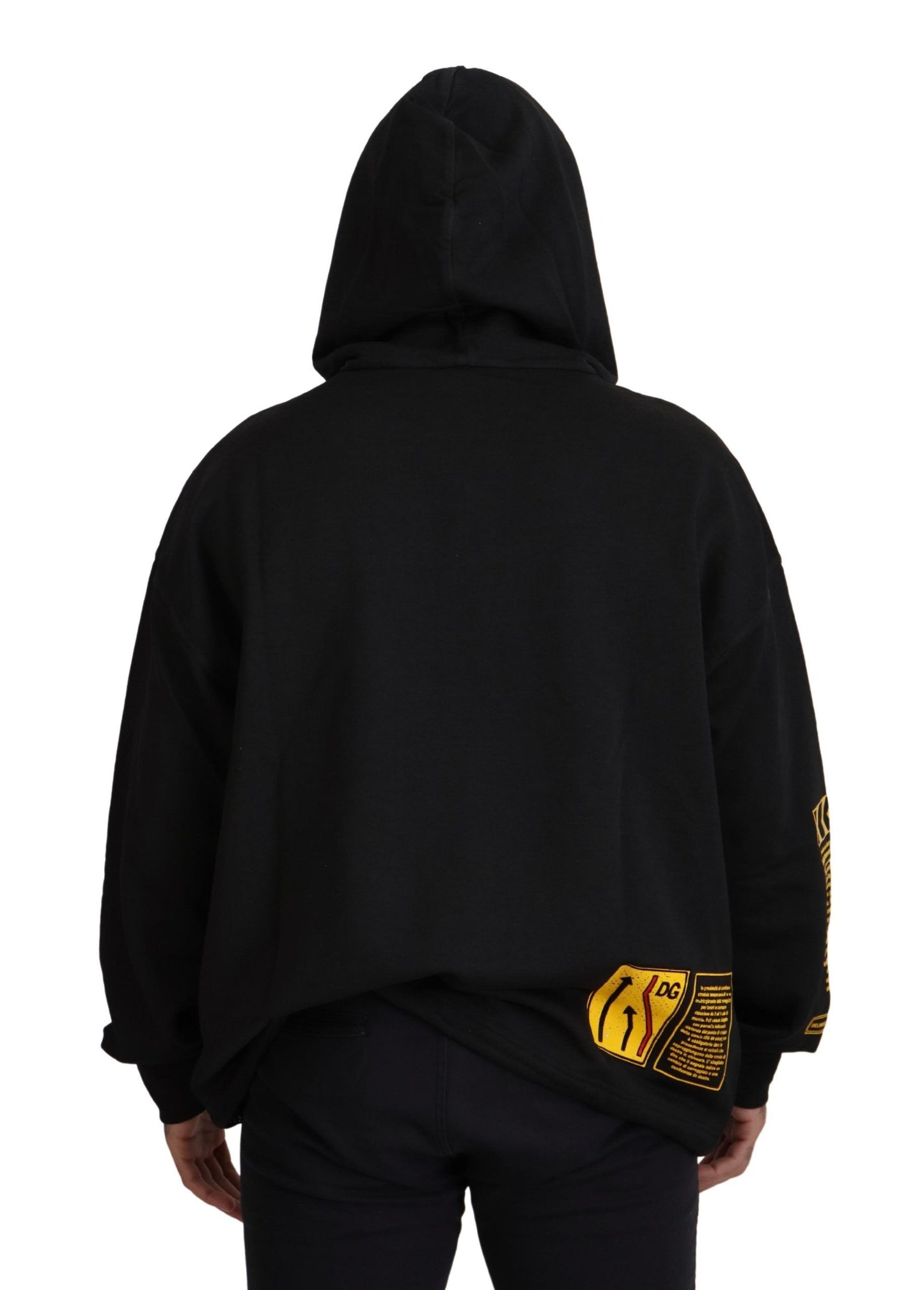 Dolce &amp; Gabbana Elegant black cotton hoodie