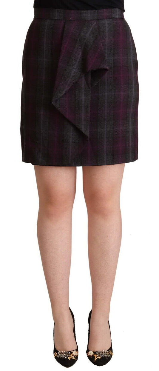 BENCIVENGA Elegant checked skirt with high waist