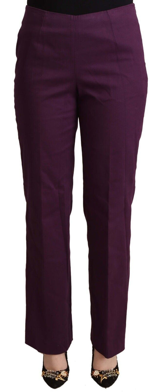 BENCIVENGA Elegant purple tapered high waist trousers