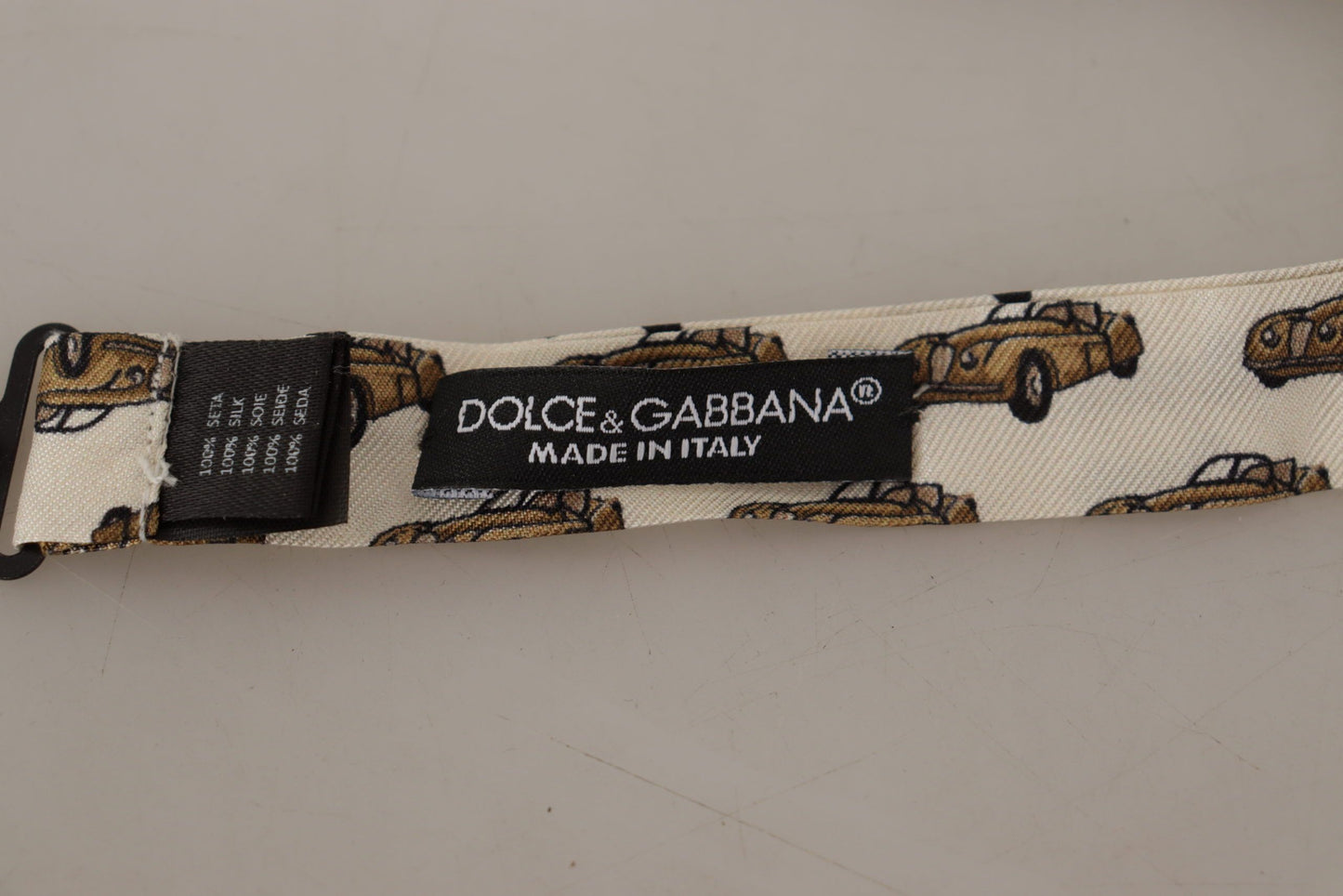 Dolce & Gabbana Elegante Seidenfliege mit Autodruck