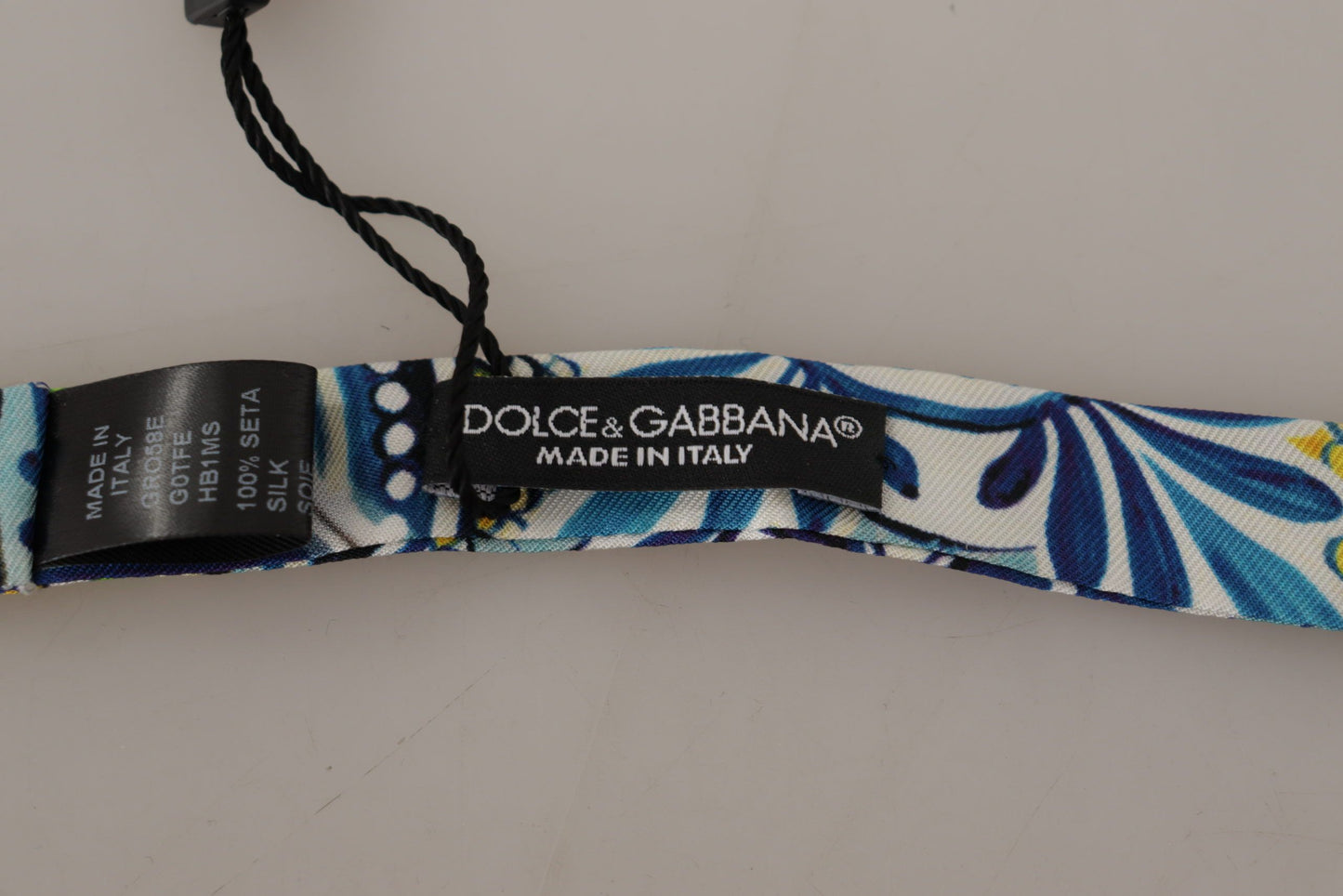 Dolce & Gabbana Seidenfliege mit Majolika-Druck