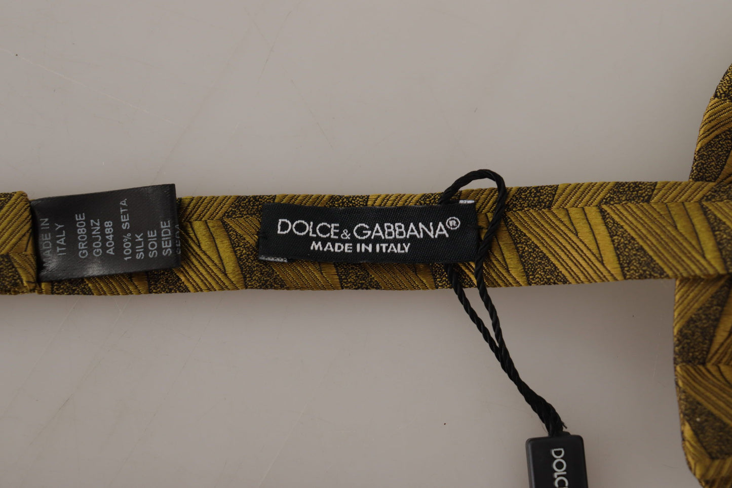 Dolce & Gabbana Elegante Seidenfliege in Gold