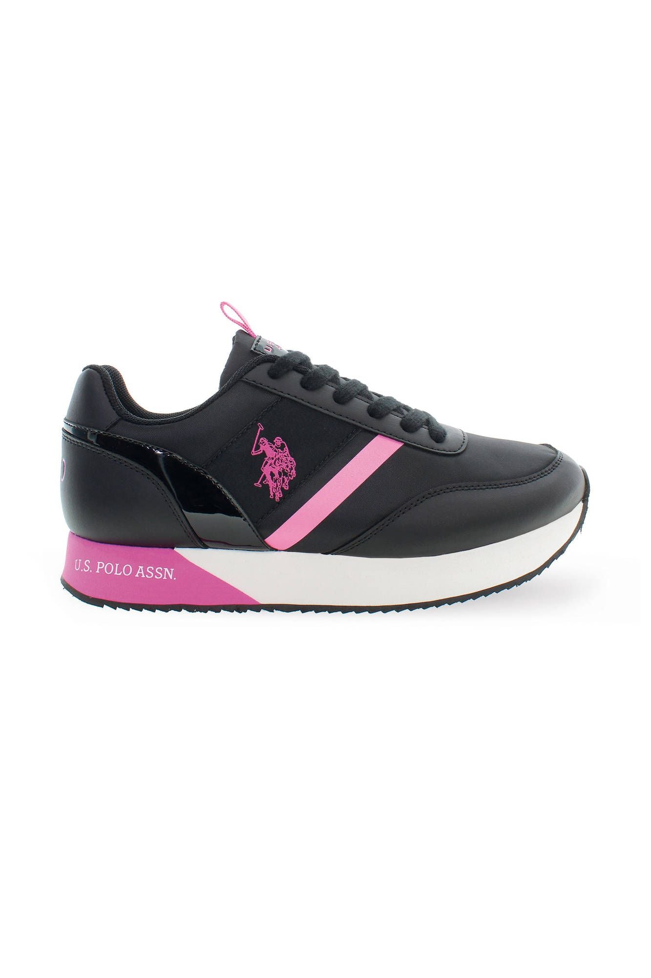 US POLO ASSN. Black Polyester Women's Sneaker