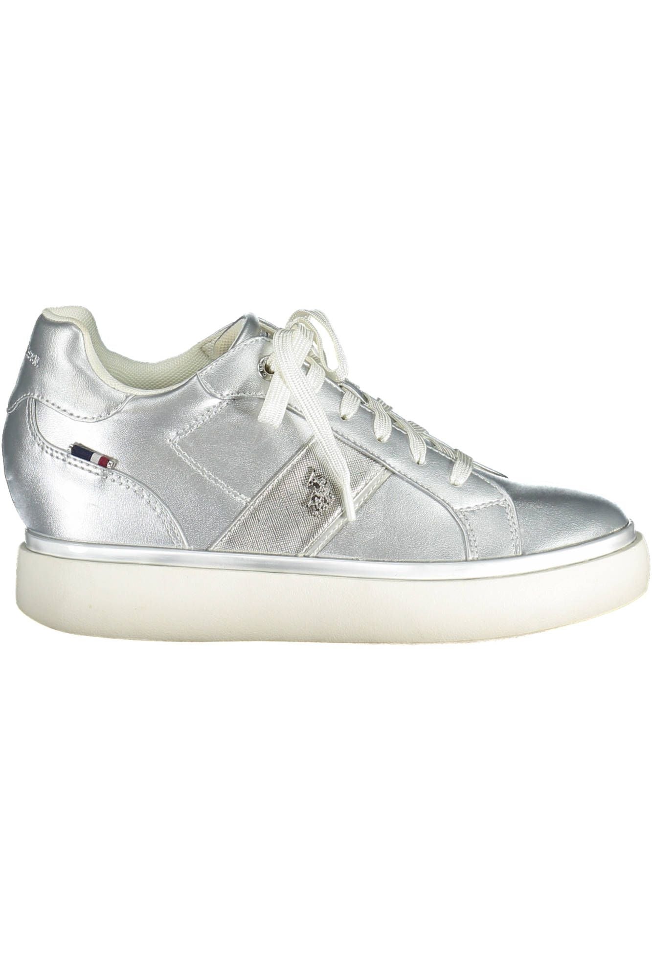 US POLO ASSN. Silver Polyester Women's Sneakers