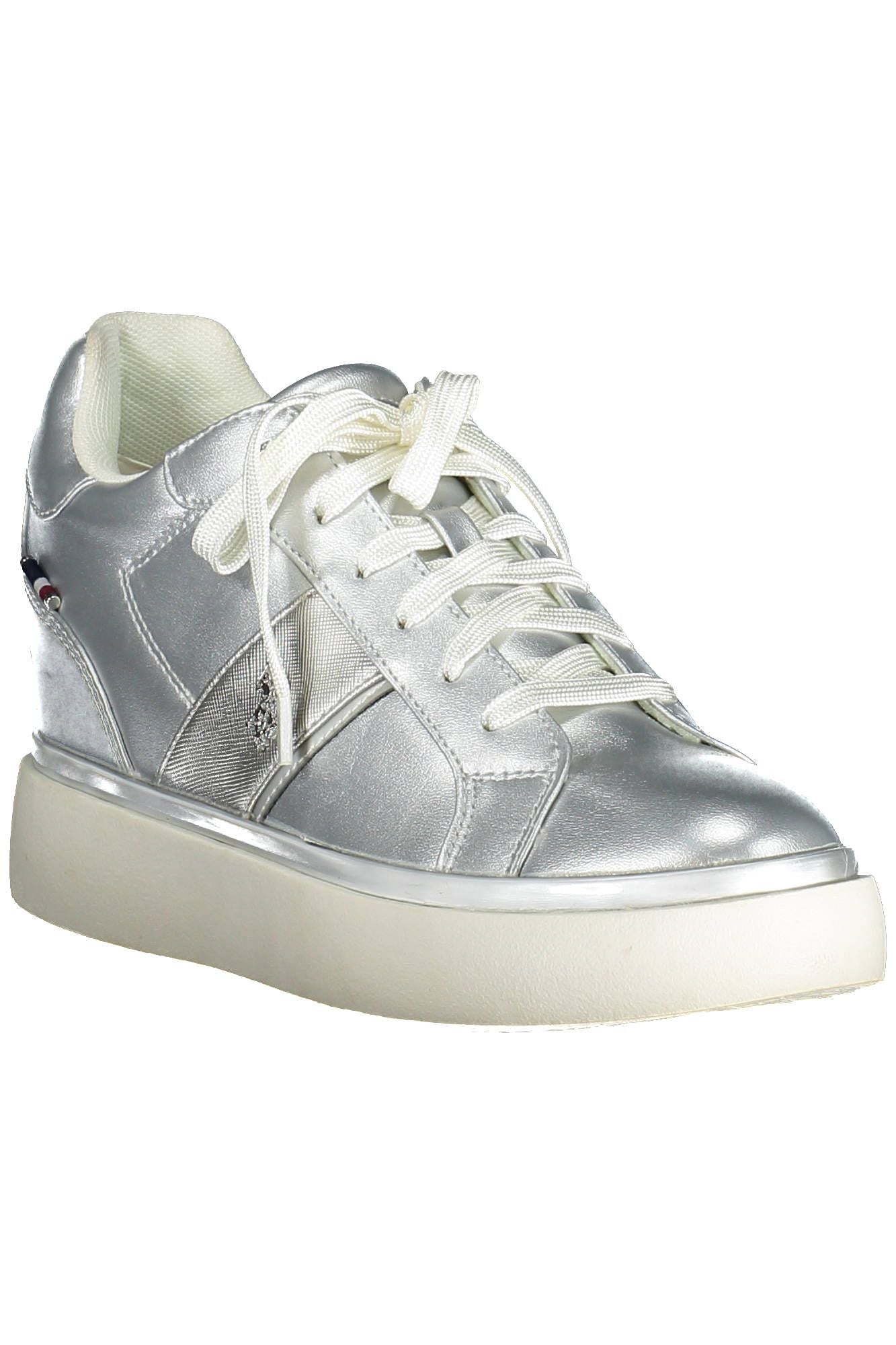 US POLO ASSN. Silver Polyester Women's Sneakers