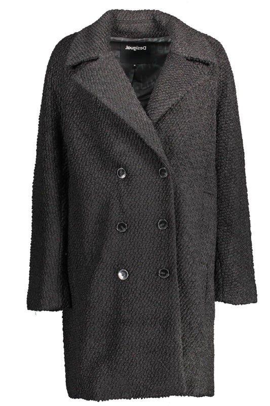 Desigual Black Wool Coat for Women