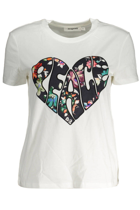 Desigual White Cotton Top for Women