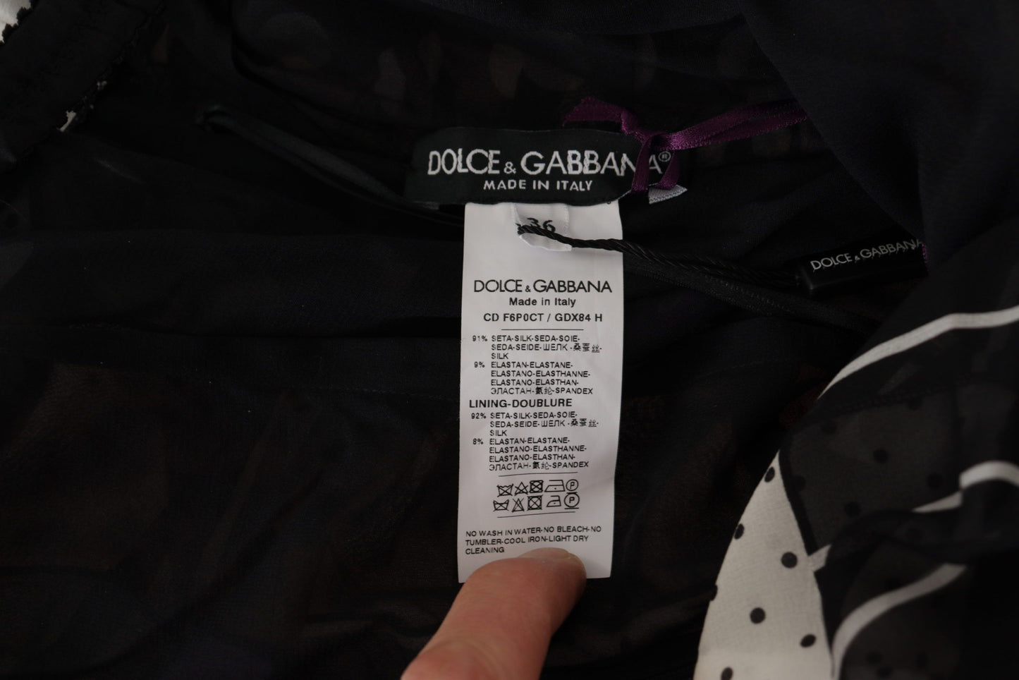 Dolce & Gabbana Elegantes Patchwork Midikleid aus Seidenmischung