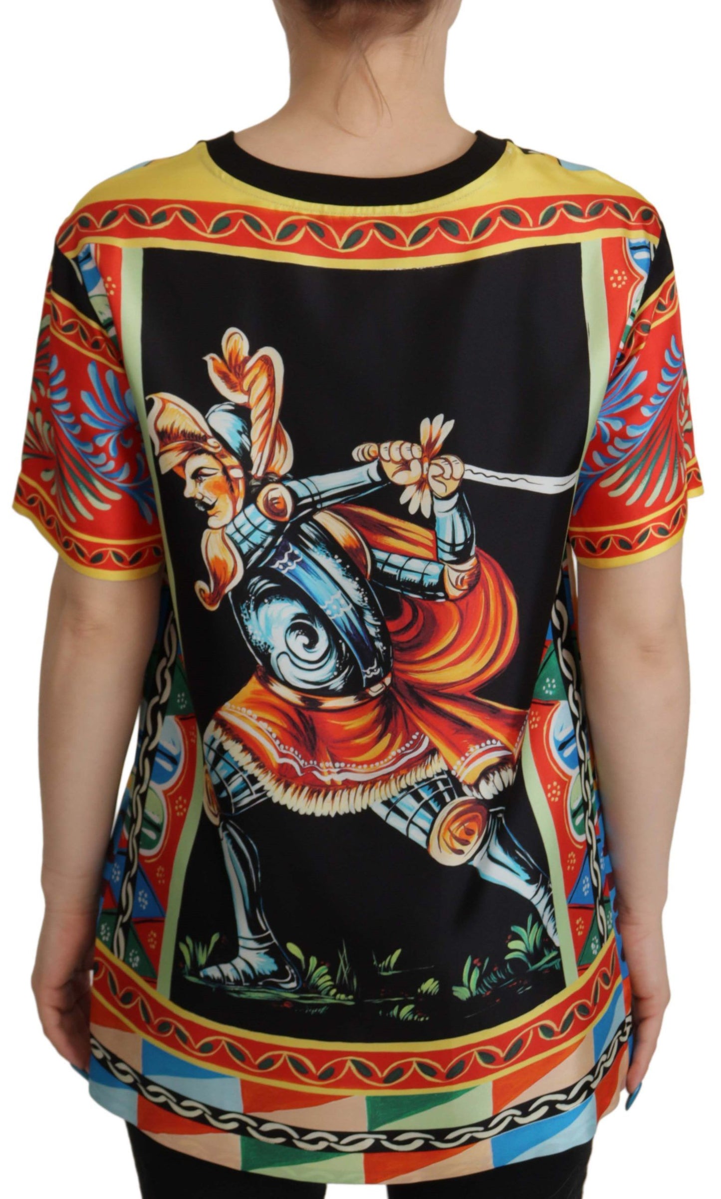 Dolce &amp; Gabbana Glamorous Multicolor Silk Top