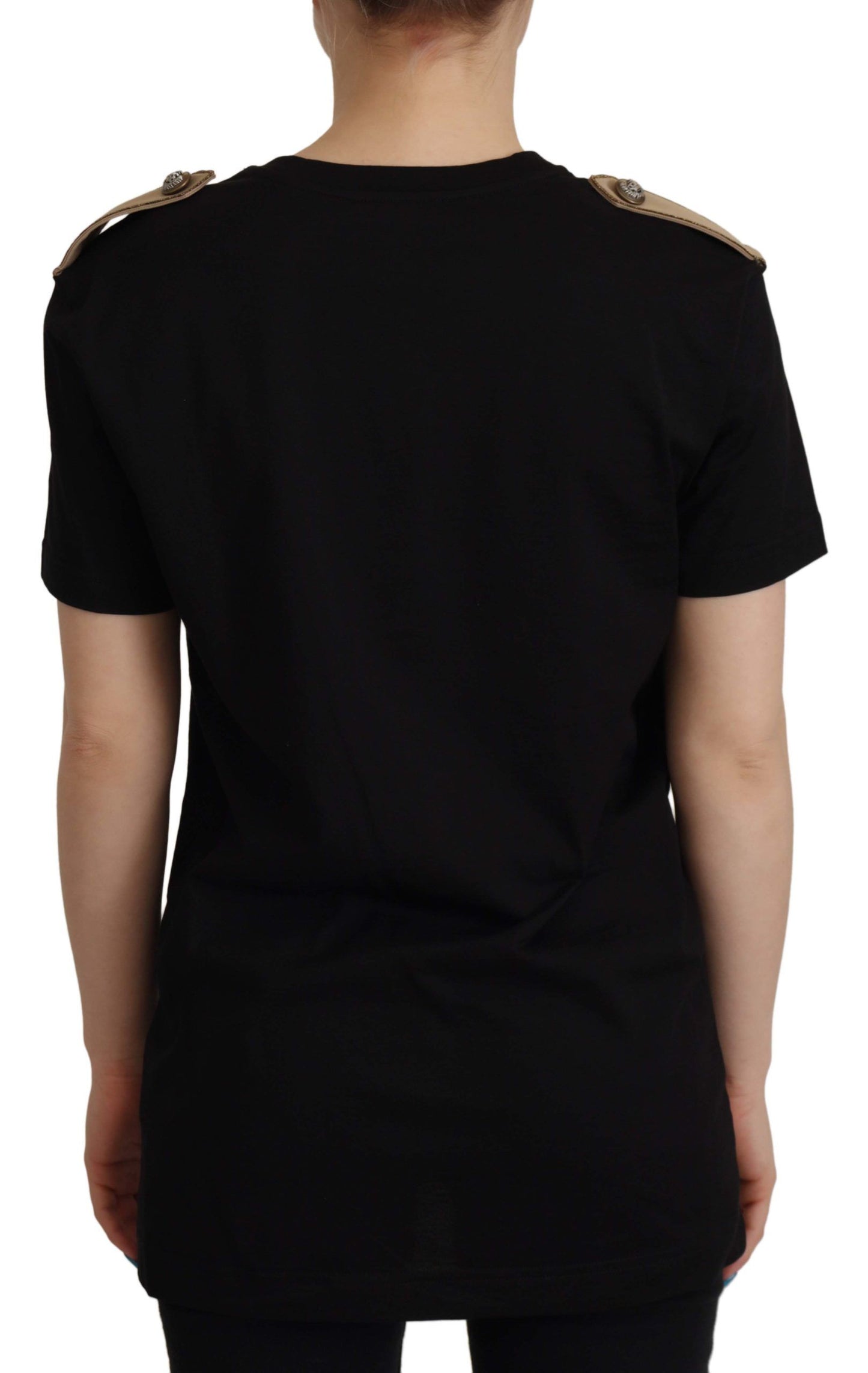 Dolce &amp; Gabbana Chic Black Logo Cotton T-Shirt for Women